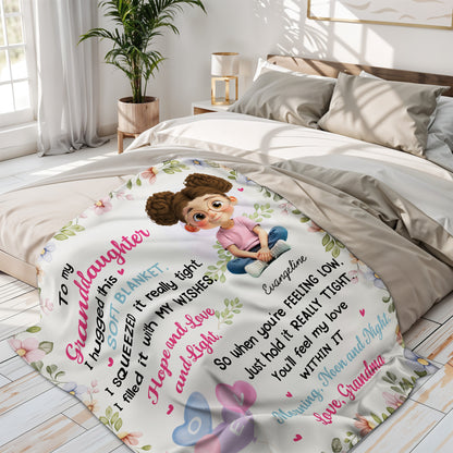 To My Granddaughter, Love and Light Soft Blanket