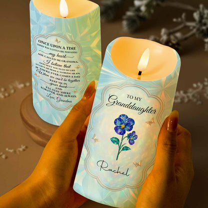 To My Granddaughter, Love From Grandma, Flowers And Butterfly