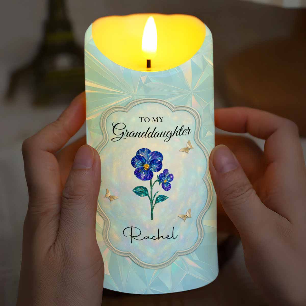 To My Granddaughter, Love From Grandma, Flowers And Butterfly