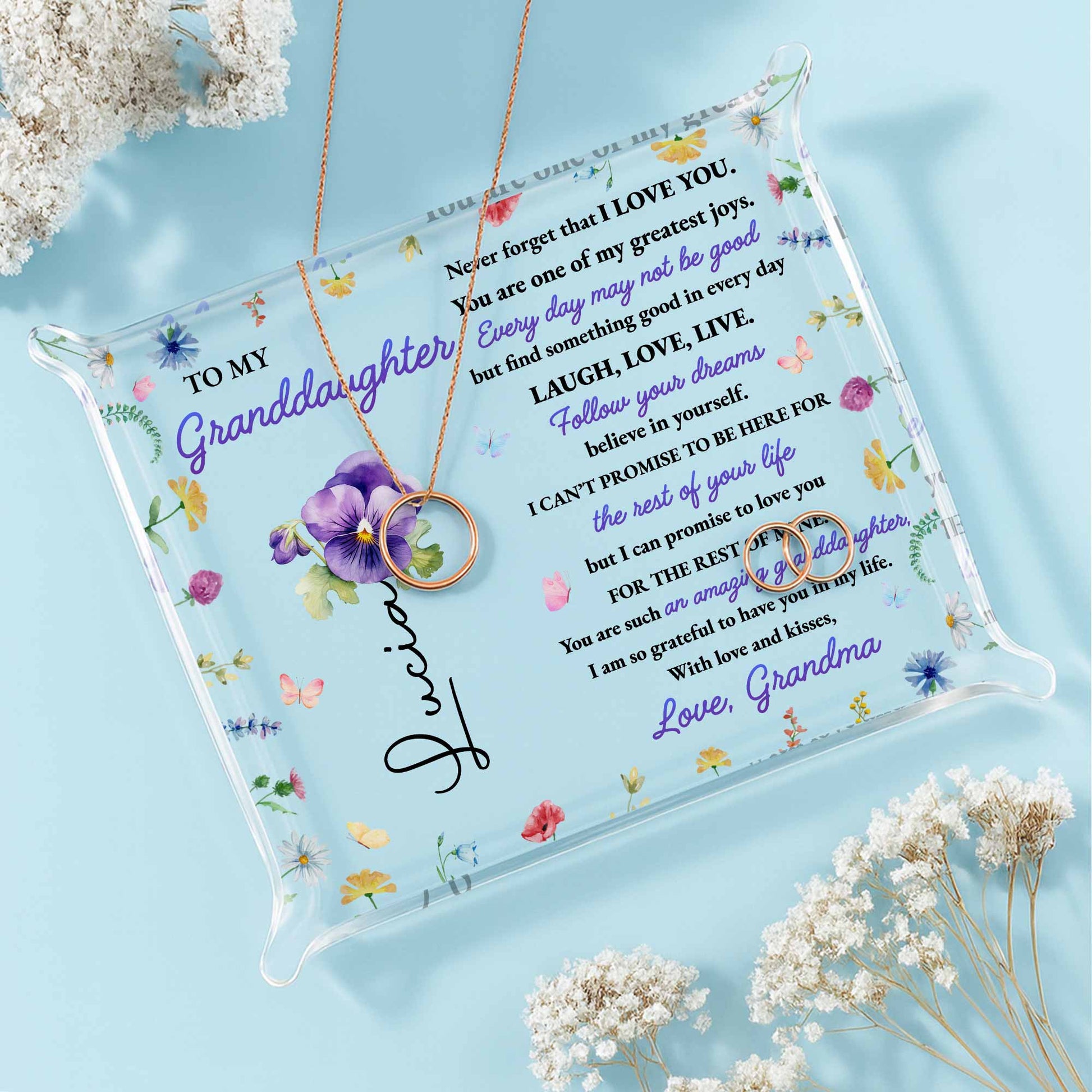 To My Granddaughter, Love and Flowers