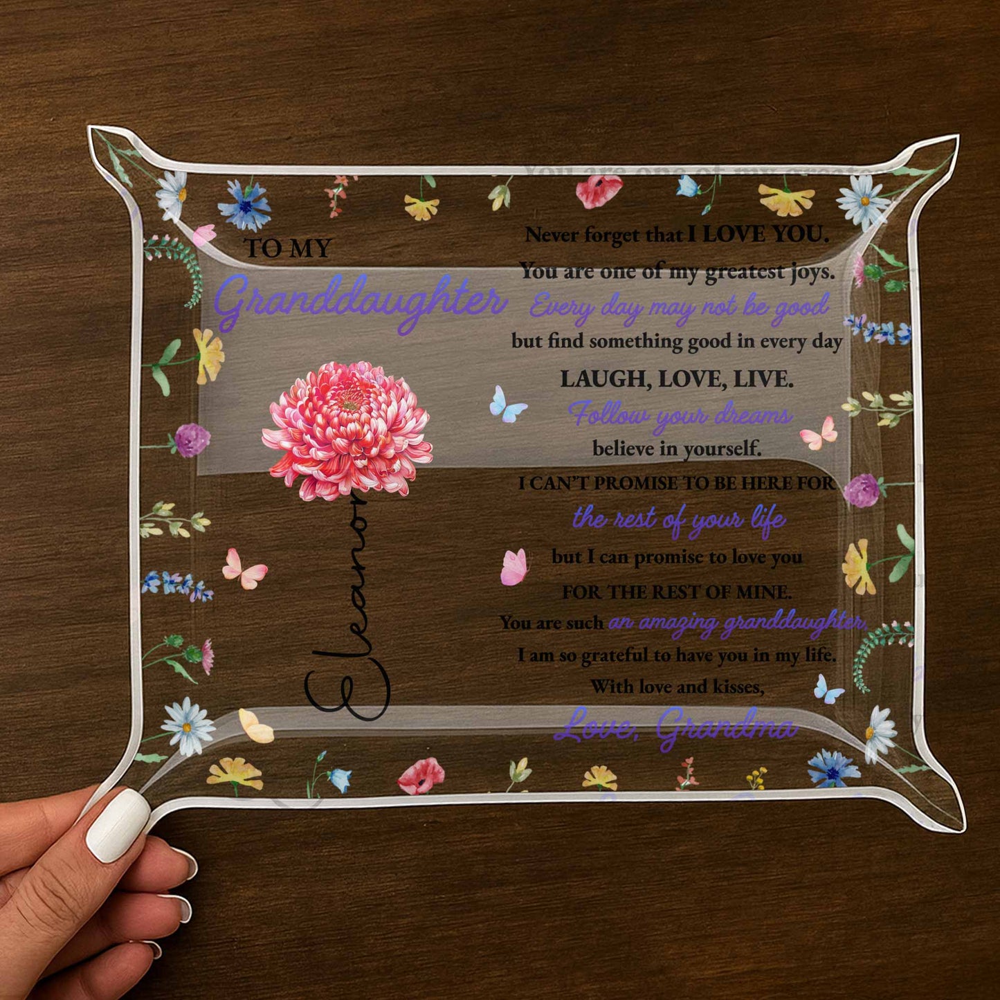 To My Granddaughter, Love and Flowers