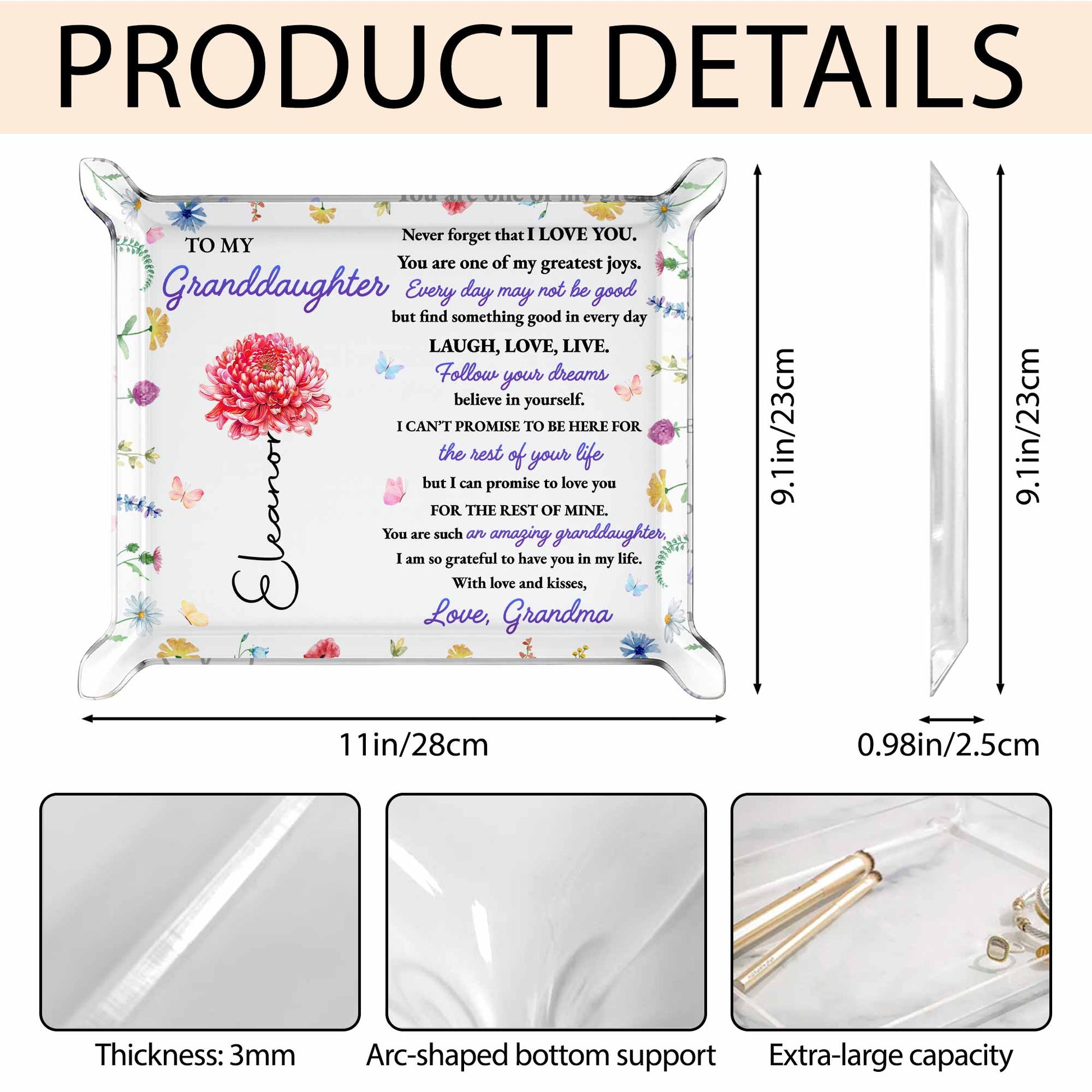 To My Granddaughter, Love and Flowers