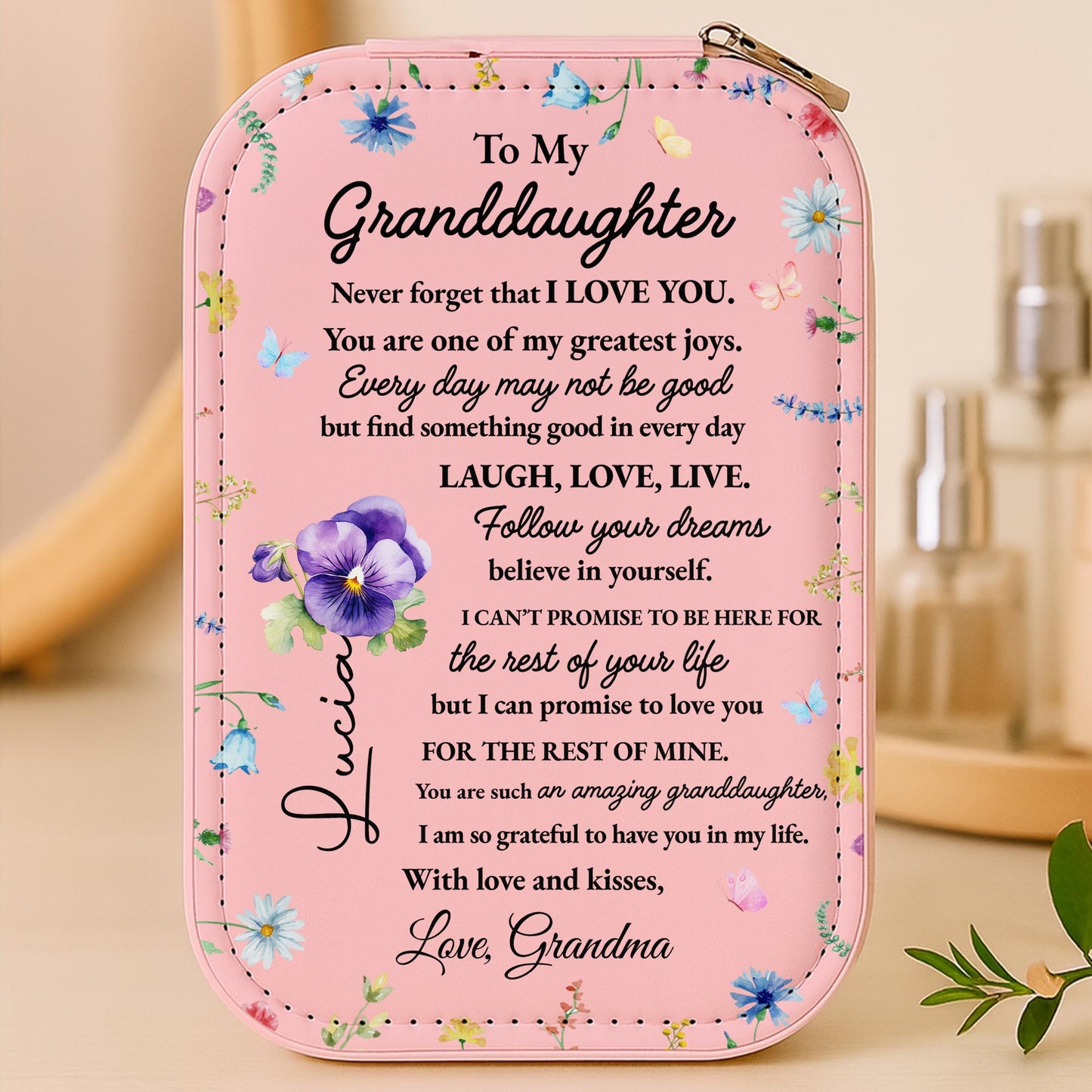 To My Granddaughter Love And Dreams Floral Design