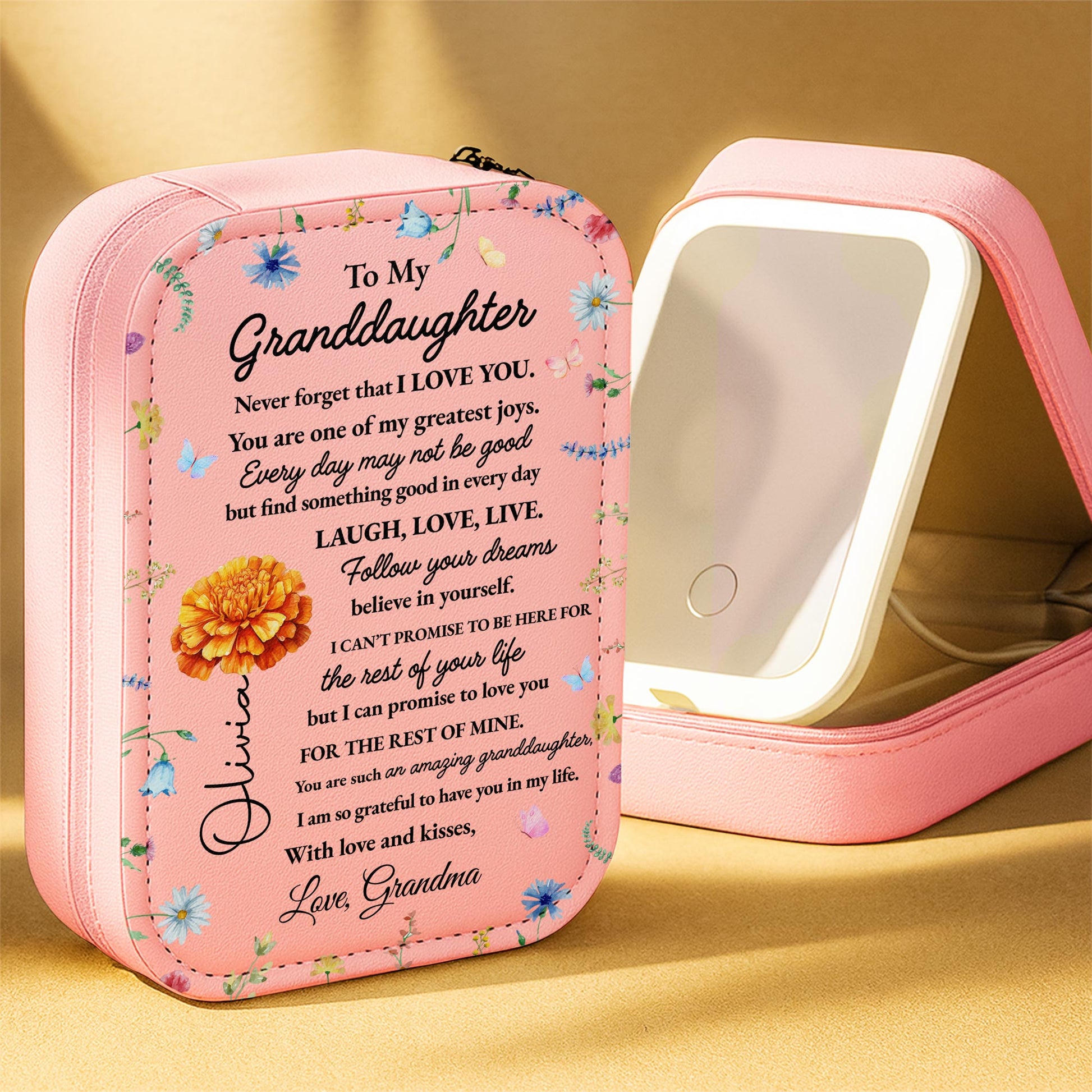 To My Granddaughter Love And Dreams Floral Design