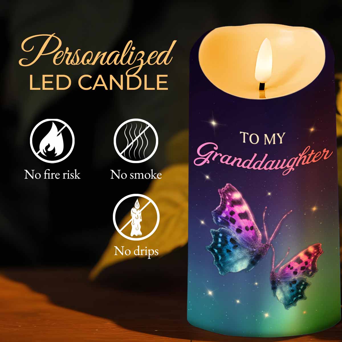 To My Granddaughter, Believe In Yourself With Butterflies