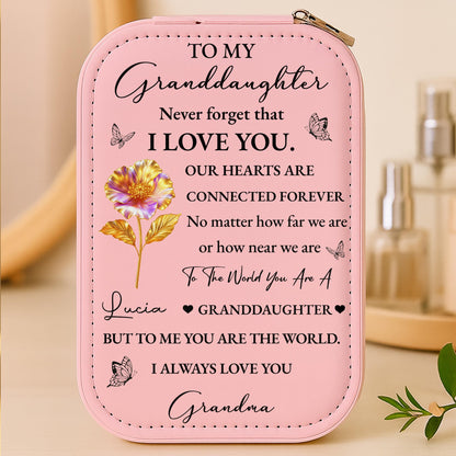 To My Granddaughter Connected Hearts and Flower