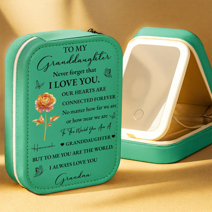 To My Granddaughter Connected Hearts and Flower