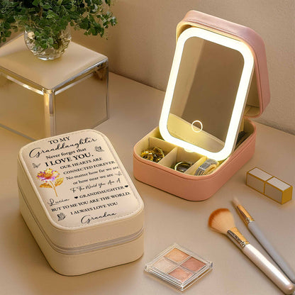 To My Granddaughter Connected Hearts and Flower