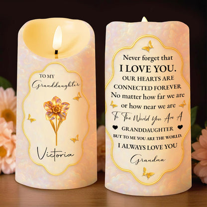 To My Granddaughter, Love From Grandma, Flowers And Butterflies