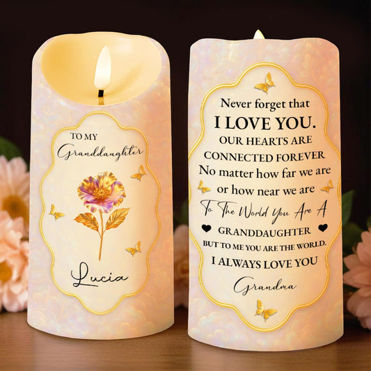 To My Granddaughter, Love From Grandma, Flowers And Butterflies