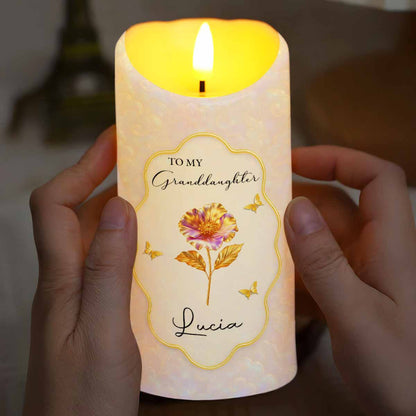 To My Granddaughter, Love From Grandma, Flowers And Butterflies