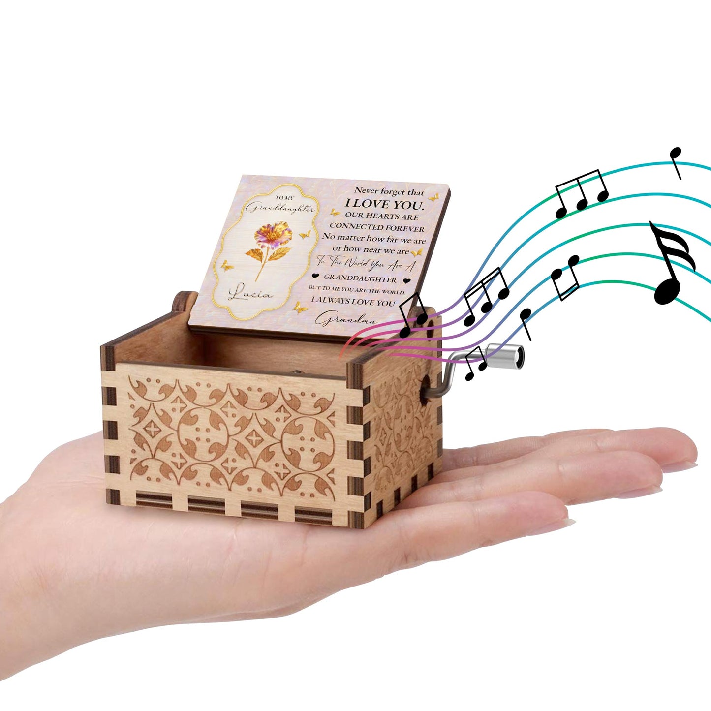 To My Granddaughter, Love From Grandma, Flower and Butterflies