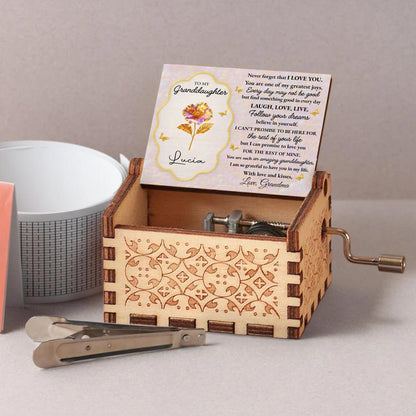 To My Granddaughter, Never Forget I Love You, Flowers and Butterflies