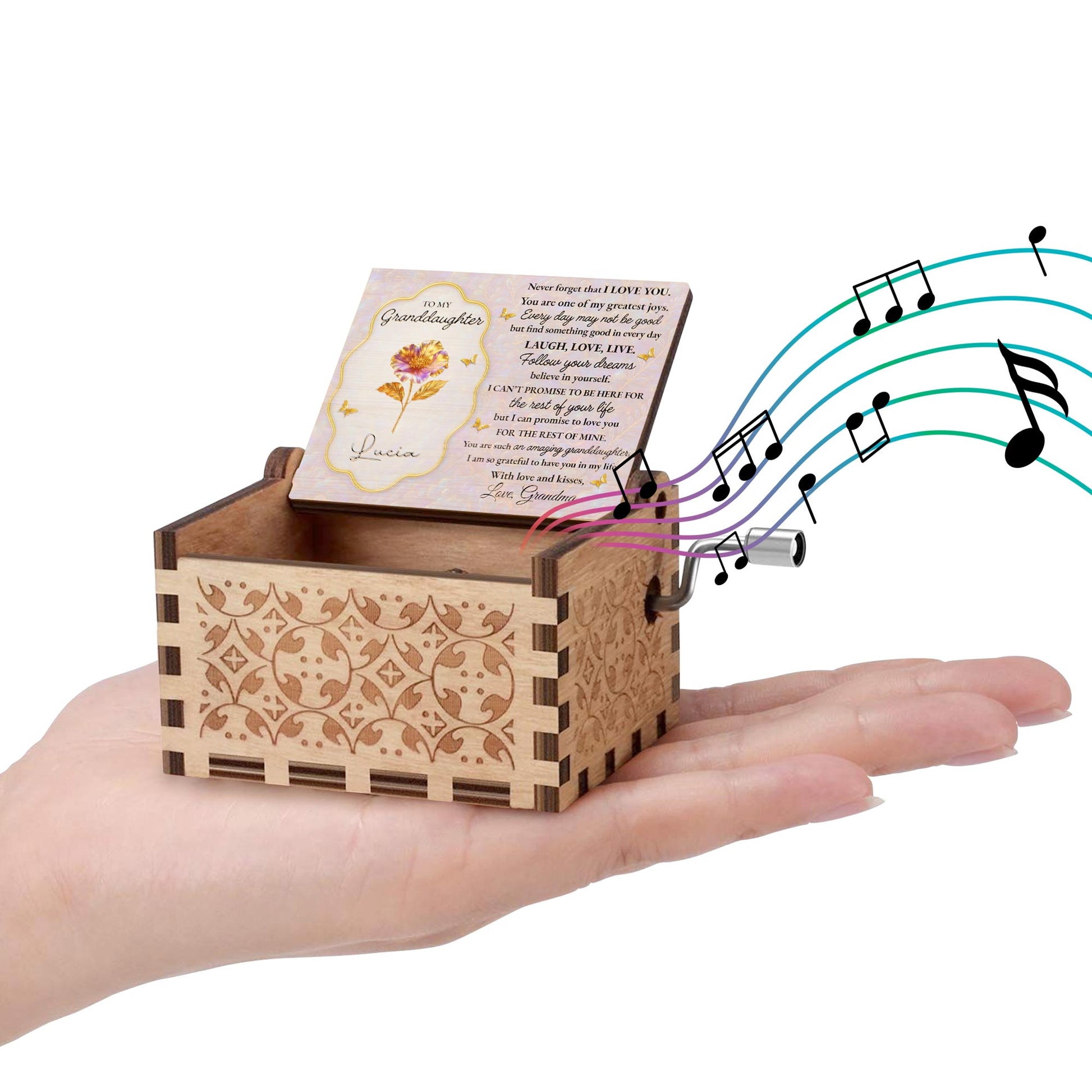 To My Granddaughter, Never Forget I Love You, Flowers and Butterflies