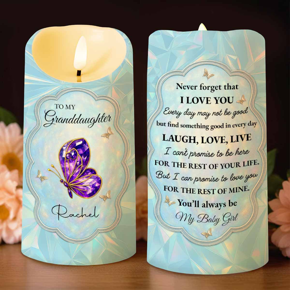 Never Forget That I Love You, Butterfly And Flowers