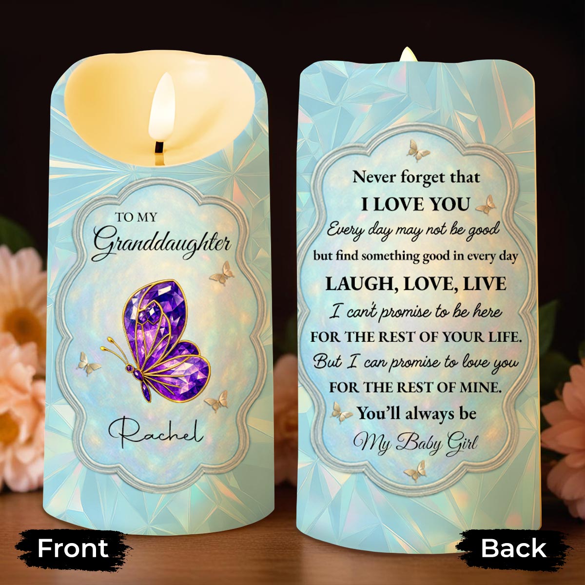 Never Forget That I Love You, Butterfly And Flowers