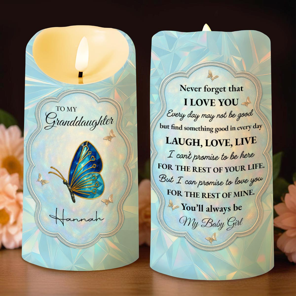 Never Forget That I Love You, Butterfly And Flowers