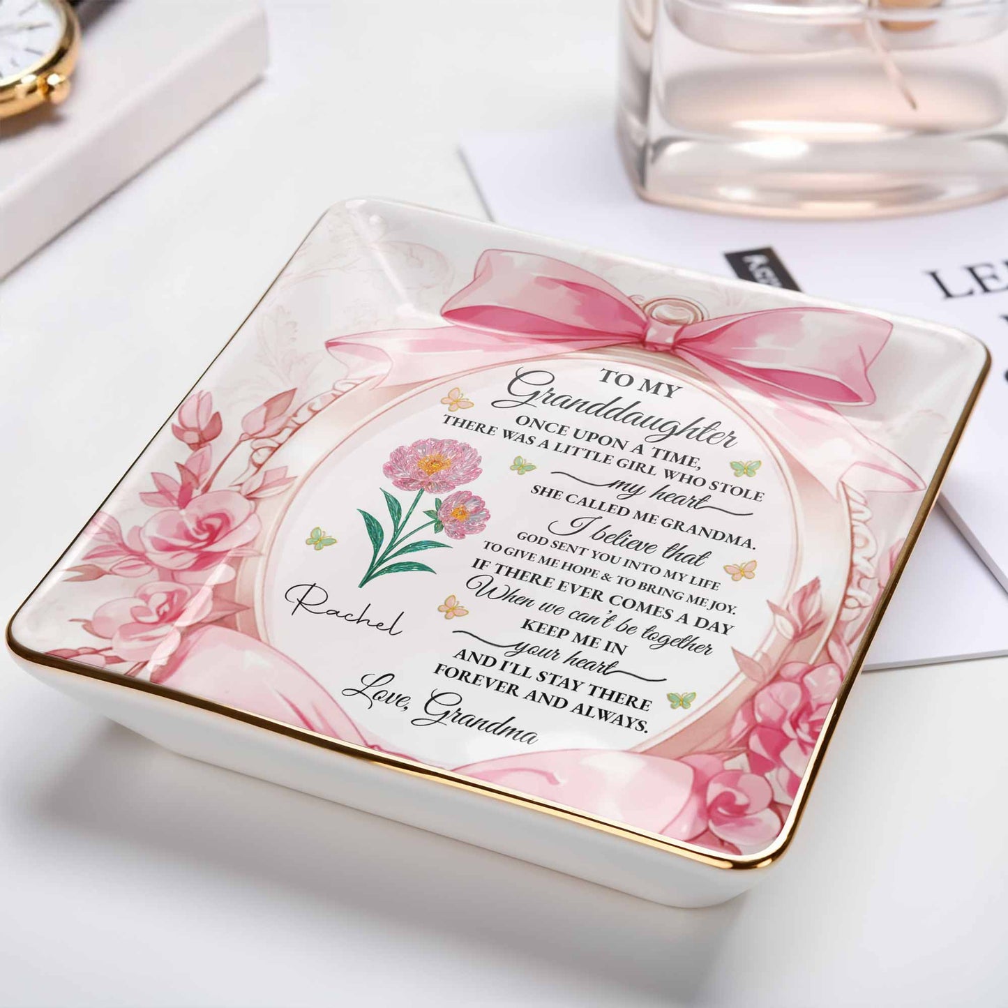 To My Granddaughter, Once Upon A Time With Ribbons And Flowers