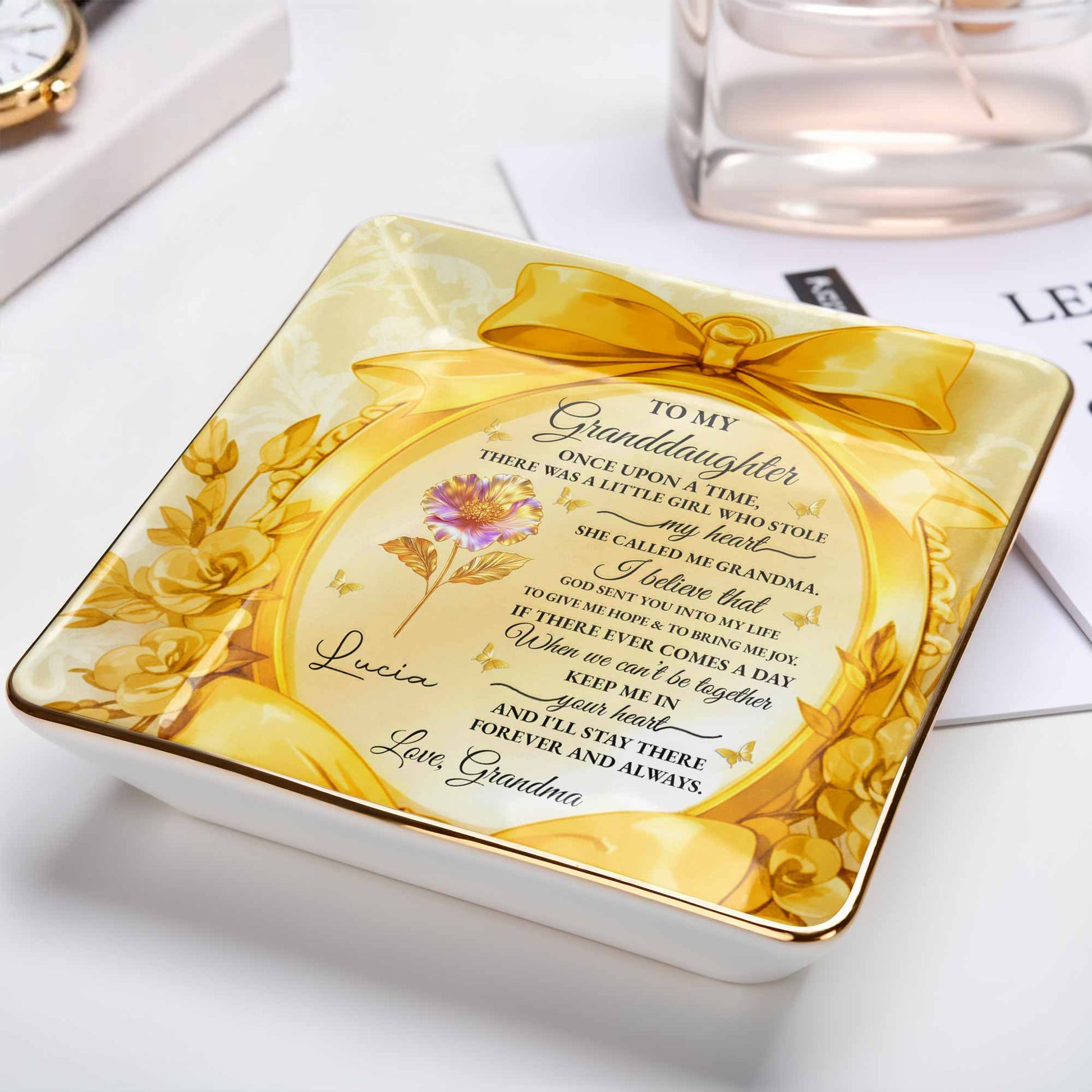 To My Granddaughter, Once Upon A Time, Ribbon and Flowers