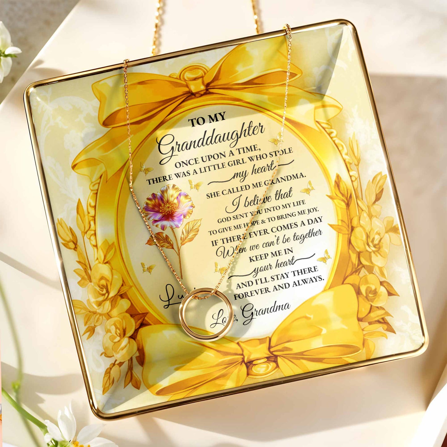 To My Granddaughter, Once Upon A Time, Ribbon and Flowers