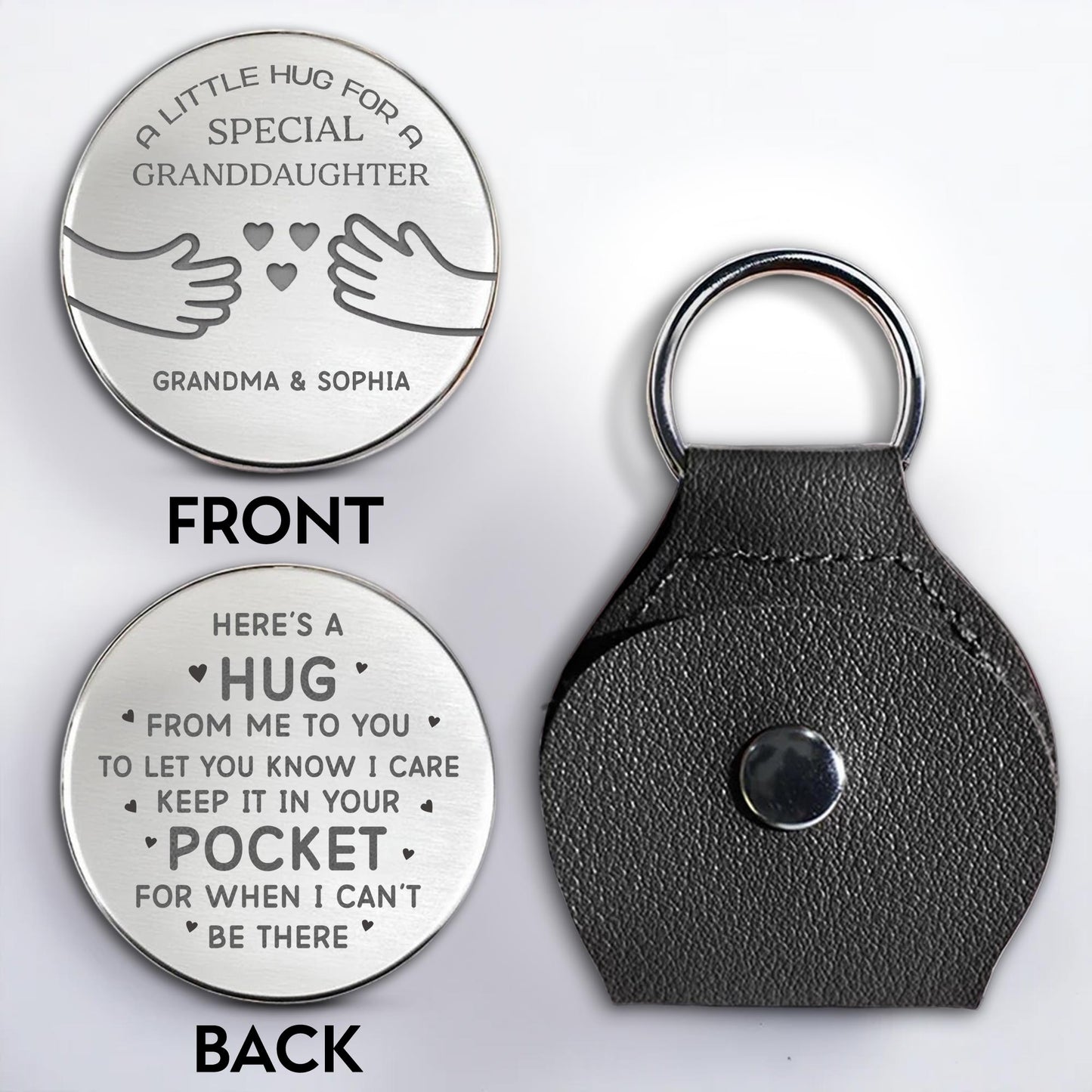 A Little Hug For A Special Granddaughter, Hands and Heart Design