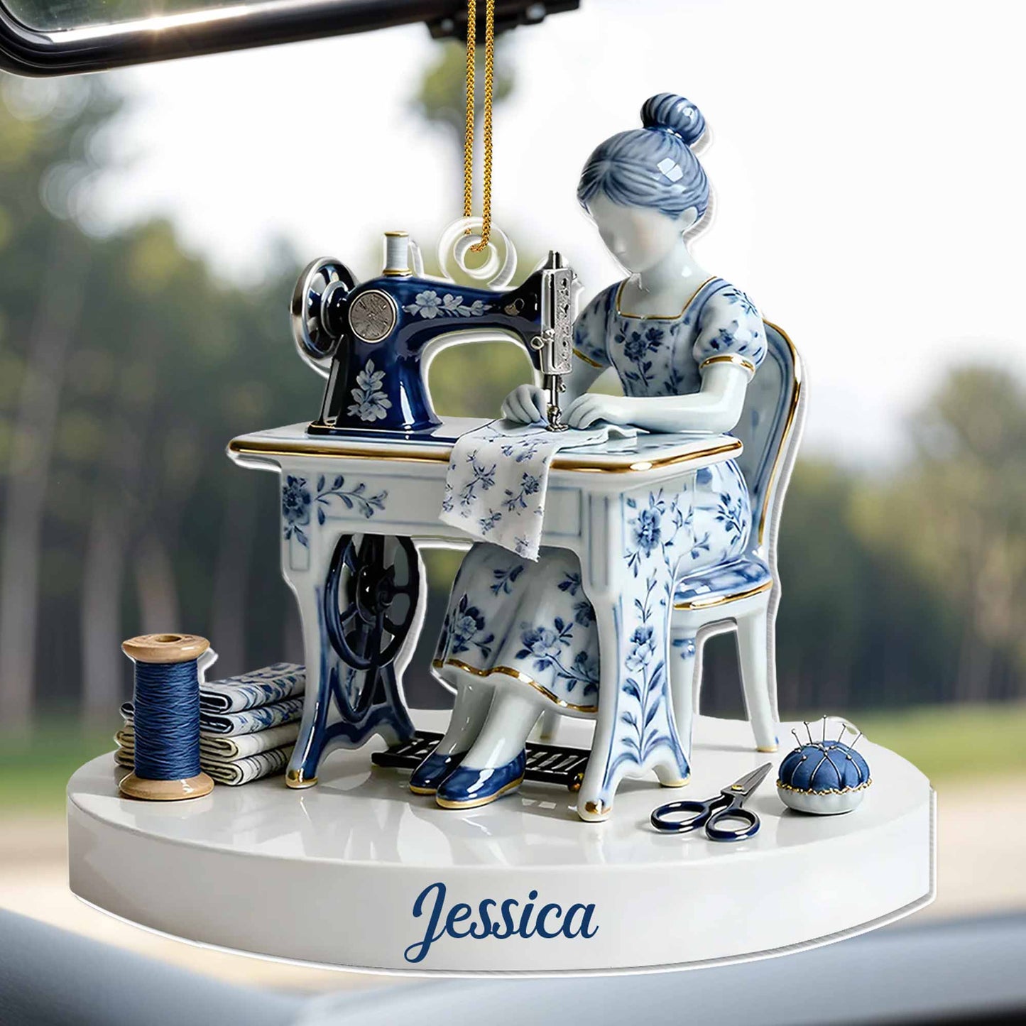 Cherished Art Of Sewing Keepsake With Sewing Machine And Tools