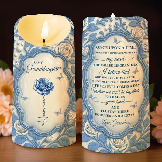To My Granddaughter, Love From Grandma, Rose And Butterfly
