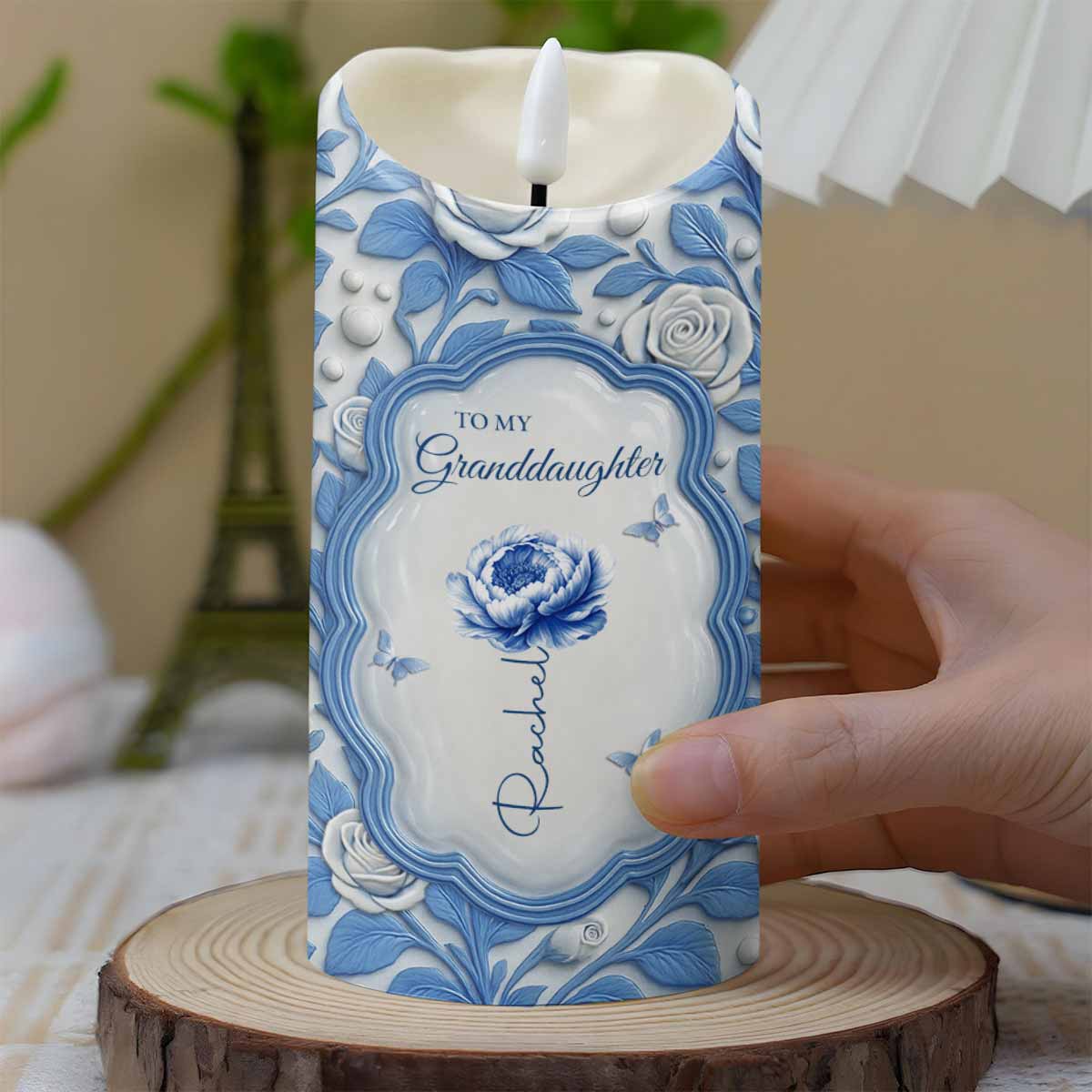 To My Granddaughter, Love From Grandma, Rose And Butterfly