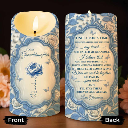 To My Granddaughter, Love From Grandma, Rose And Butterfly