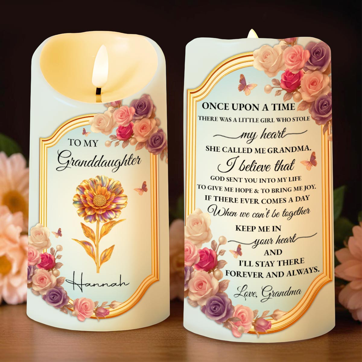 To My Granddaughter, Once Upon A Time, Flowers And Love