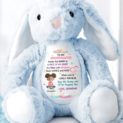 Hug This Bunny And I'll Be Hugging You, Flowers And Hearts