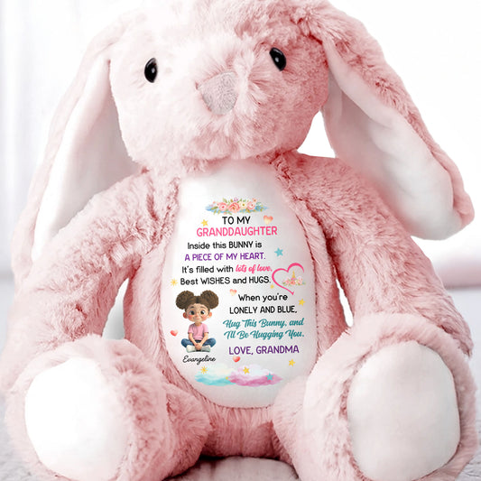 Hug This Bunny And I'll Be Hugging You, Flowers And Hearts