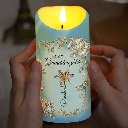 To My Granddaughter, Love From Grandma, Flowers and Pearls