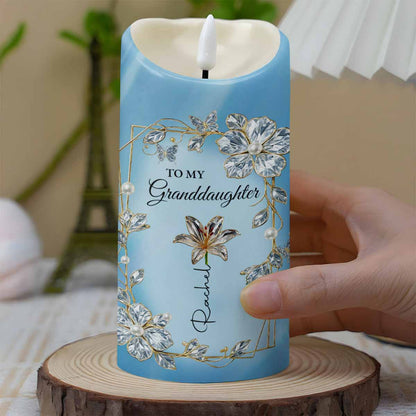 To My Granddaughter, Love From Grandma, Flowers and Pearls