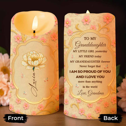 To My Granddaughter Proud And Loved Floral Design