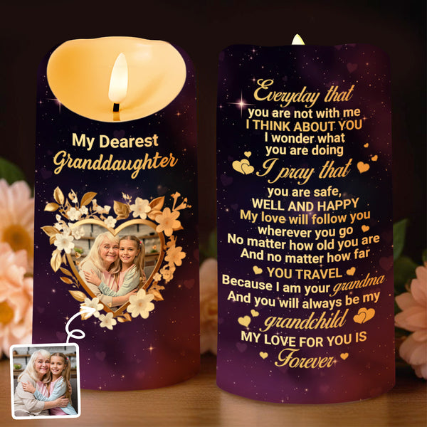 To My Dearest Granddaughter, Love Forever, Flowers and Stars