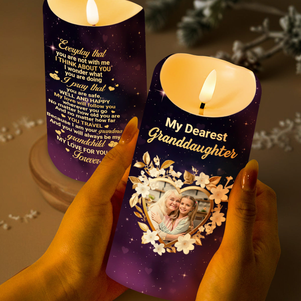 To My Dearest Granddaughter, Love Forever, Flowers and Stars