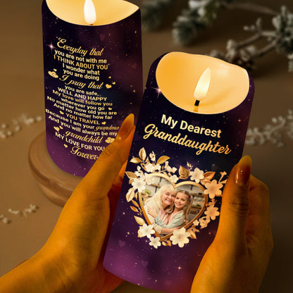 To My Dearest Granddaughter, Love Forever, Flowers and Stars