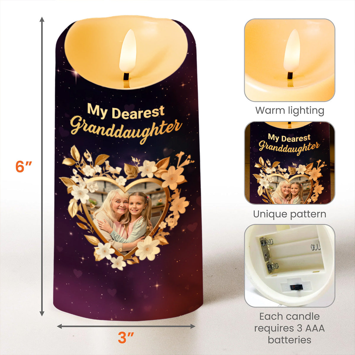 To My Dearest Granddaughter, Love Forever, Flowers and Stars