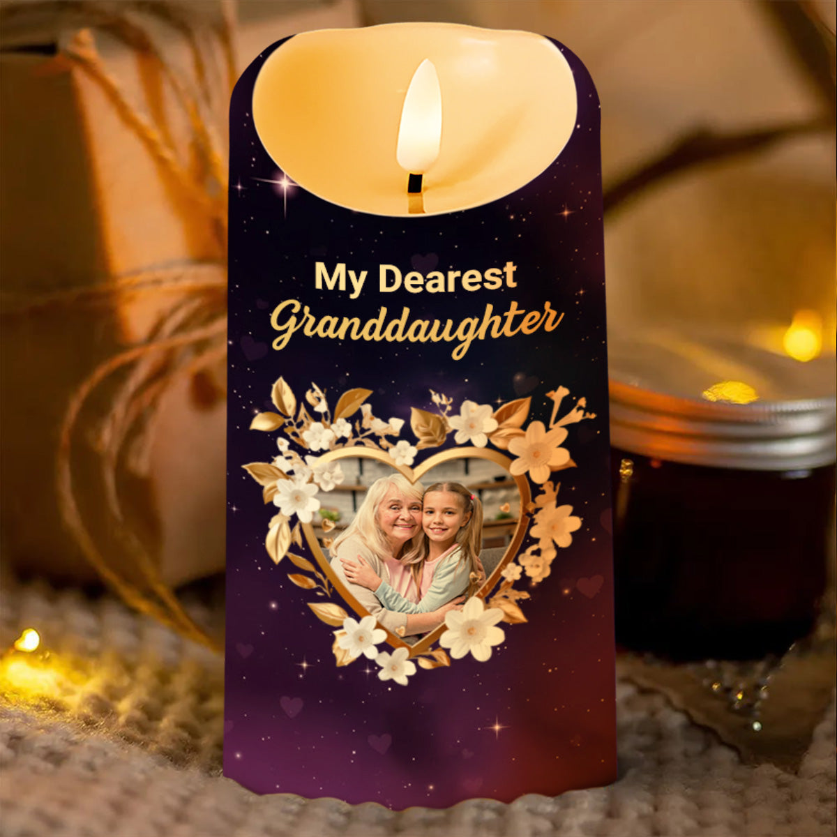 To My Dearest Granddaughter, Love Forever, Flowers and Stars