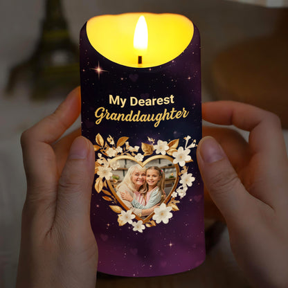 To My Dearest Granddaughter, Love Forever, Flowers and Stars