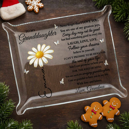 To My Granddaughter, Flower And Butterflies Design