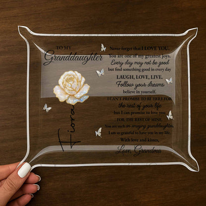 To My Granddaughter, Flower And Butterflies Design