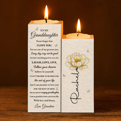 To My Granddaughter, Believe In Yourself Flower Design