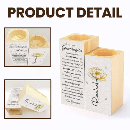 To My Granddaughter, Believe In Yourself Flower Design