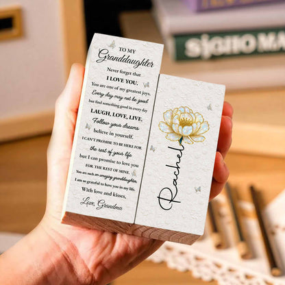 To My Granddaughter, Believe In Yourself Flower Design