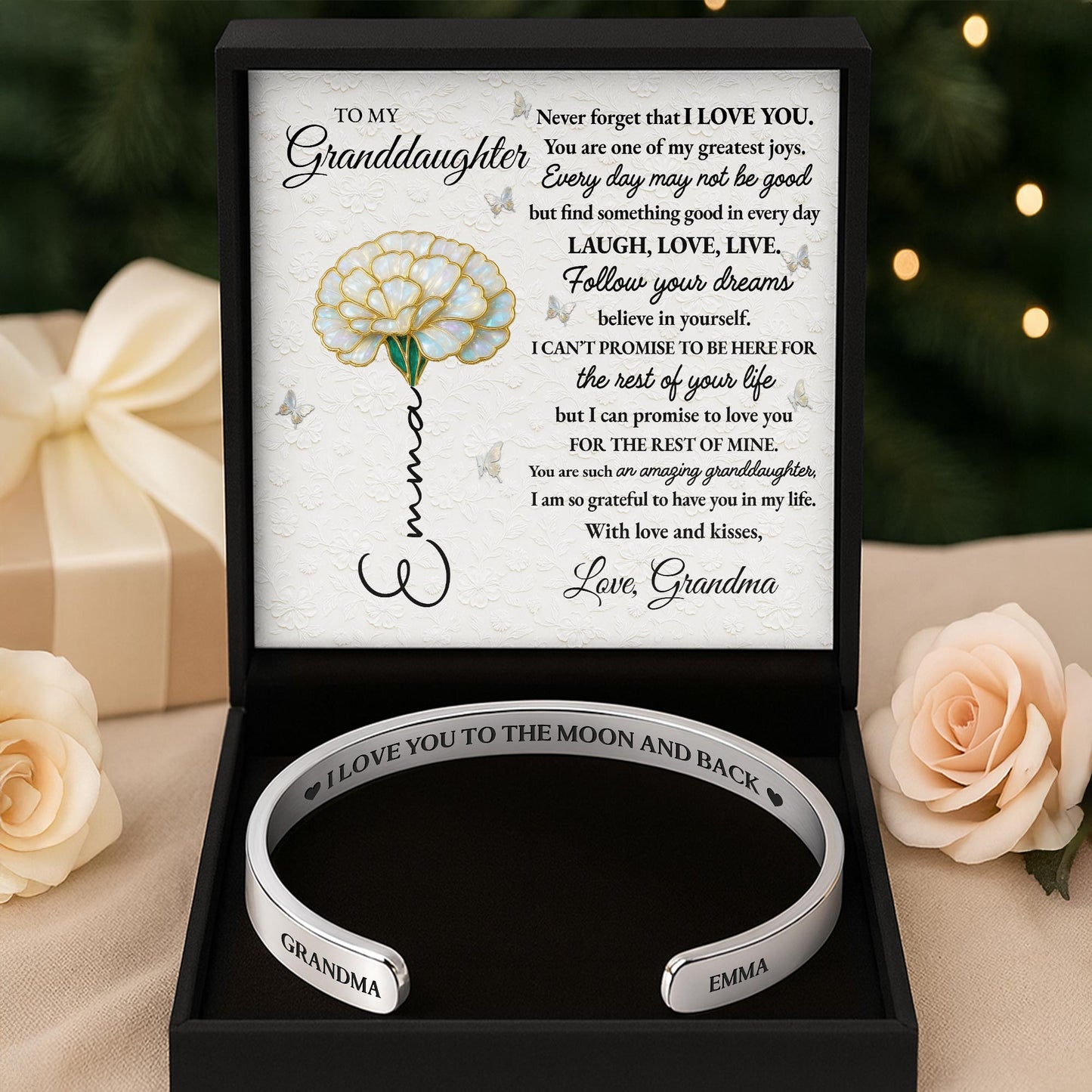 I Love You To The Moon And Back, Moon And Flowers