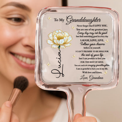 To My Granddaughter Love And Support Flower Design