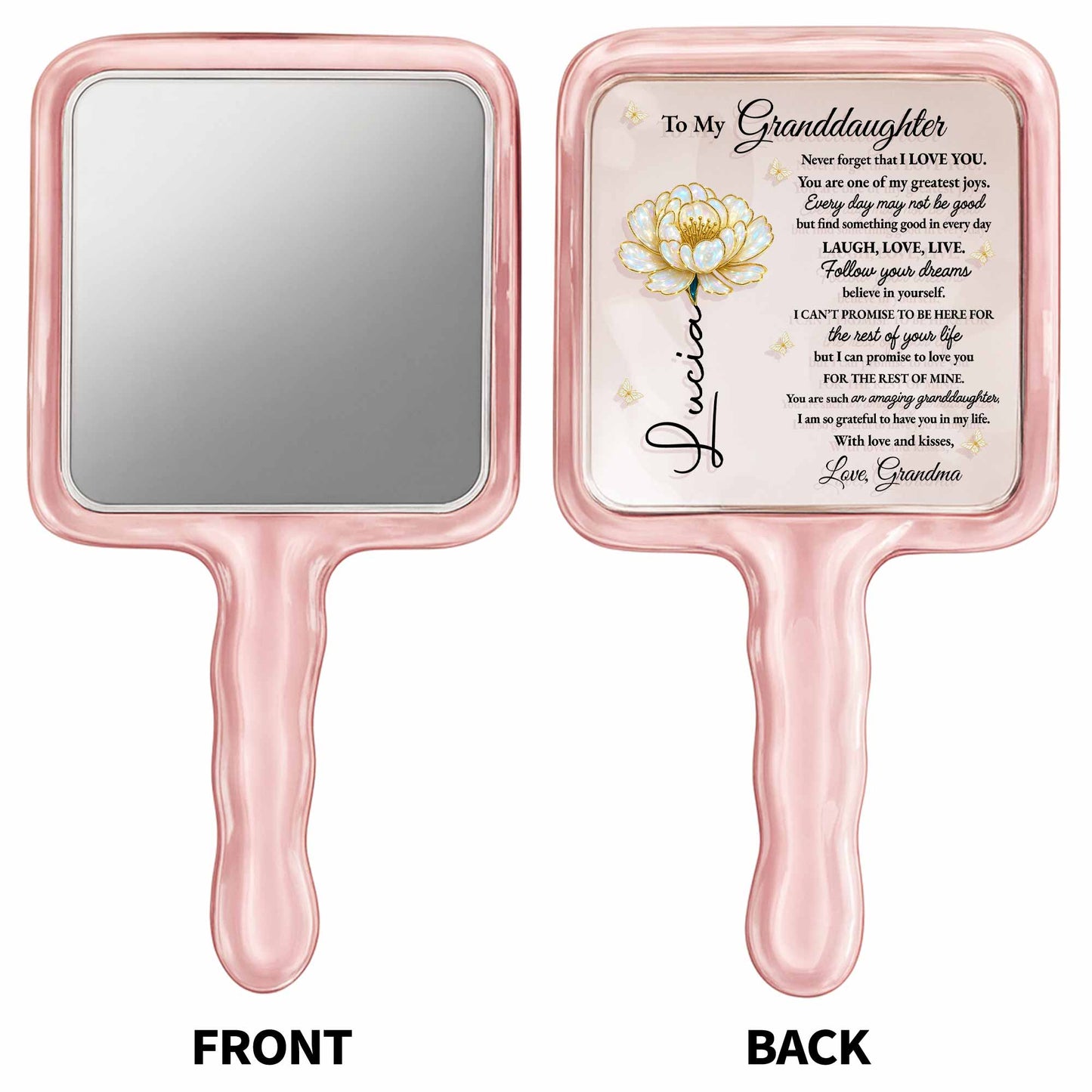 To My Granddaughter Love And Support Flower Design