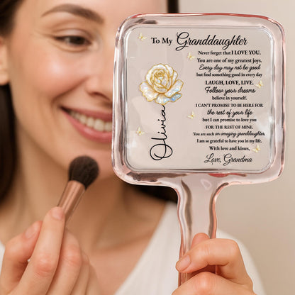 To My Granddaughter Love And Support Flower Design